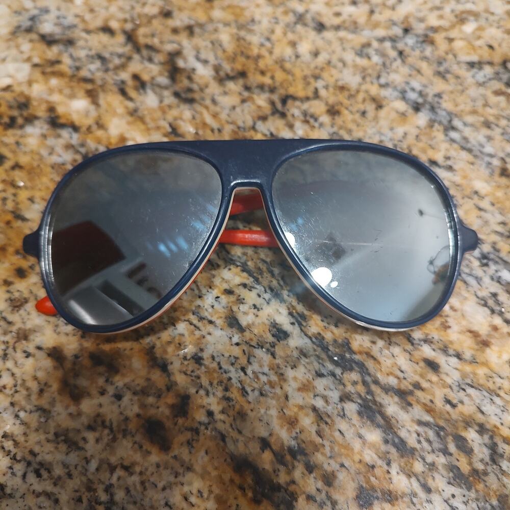 Vintage Red and Blue Aviator Sunglasses - Retro Style MADE IN JAPAN